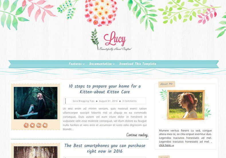 Lucy Blogger Template